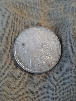 Two Morgan Silver Dollars 1896 And 1921