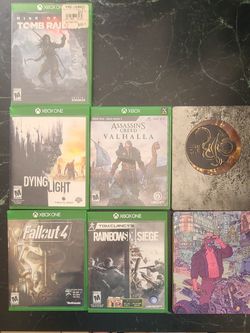 Xbox One Lot And One Series X Assasins Creed Valhalla Plays On Xbox One Also. Fallot 76 In Fallout 4 Box