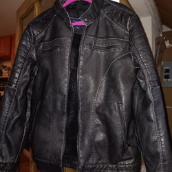 Dark Brown Jacket With Hoody (NOT REAL LEATHER)