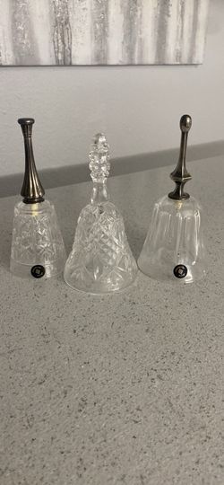 Set of 3 Vintage Glass Bells 