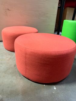 Orange Ottomans