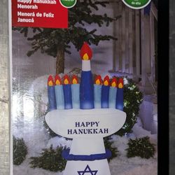 Hanukkah Menorah Inflatable Yard Decoration 