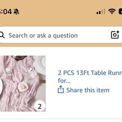 Cheesecloth Table Runners Pink