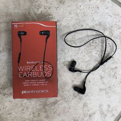 Plantronics BackBeat GO 2 Wireless Hi-Fi Sweatproof Earbud Headphones - Black