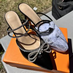 Women’s rhinestone bow Knot Platform Heel 