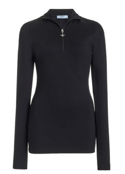 PRADA JERSEY STRETCH TOP LONG SLEEVE 