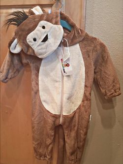 Hooded monkey costume 6-12 mos. (NEW)