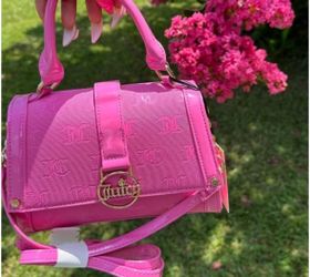 uicy Couture Fancy Flap Bright Pink Deboss JC Satchel Crown Xbody