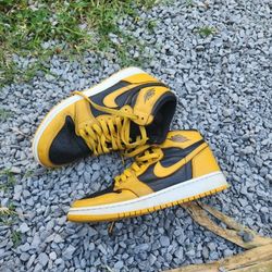 Air Jordan 1 Retro High OG 'Pollen' GS 575441-701 Black/White, Size 6Y