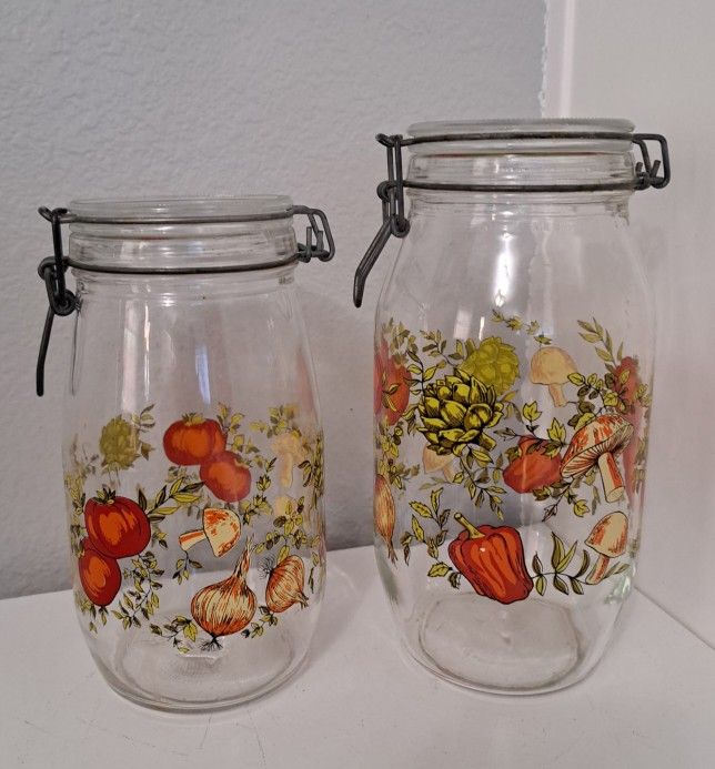 Storage Glass Mushroom Jars