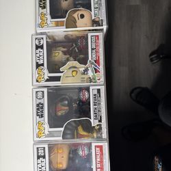 Star Wars Special Edition Funko Pop Lot. Anakin, Darth Revan,Gen Grievous& Luke