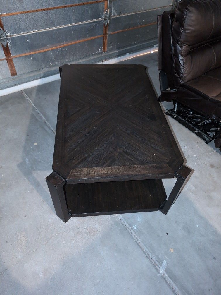 Wood Coffee Table With Wheels