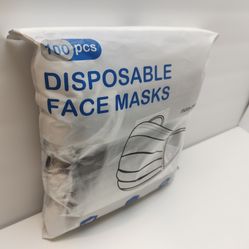 100 pc Disposable face masks gray color