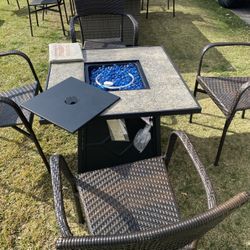 brand new outdoor fire pit set