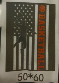 50x60in basketball throw blanket