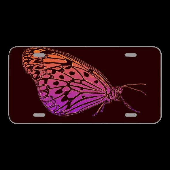 License Plate Novelty Car Front Butterfly Bug Insect Nature Wildlife