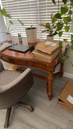 Desk and chair