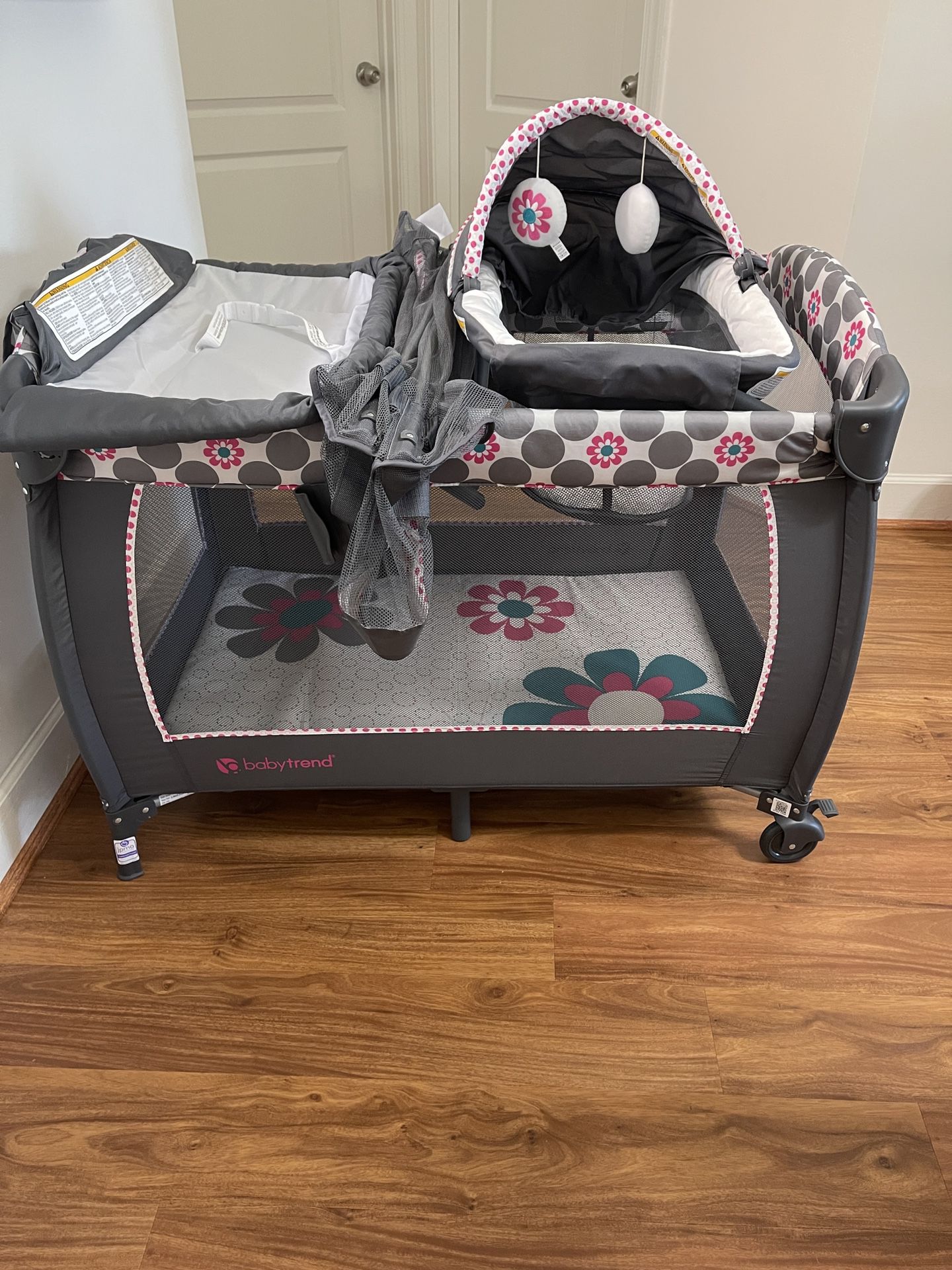 Baby Trend Pink/Gray Nursery Center