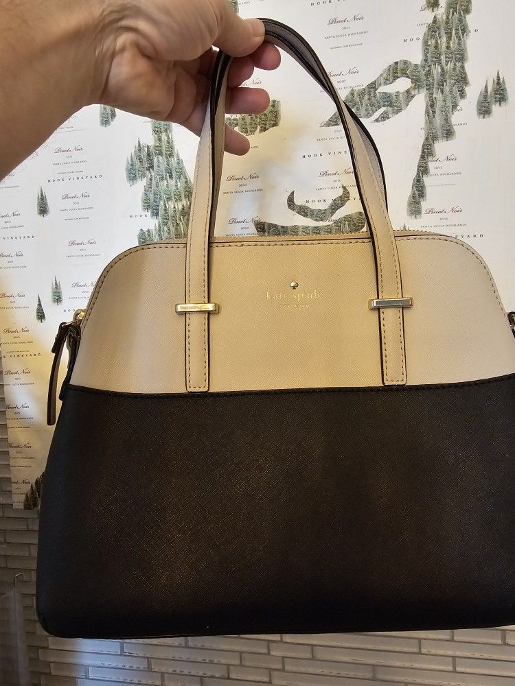 KATE Spade Cameron Street Maise Satchel handbag-Cream/Black