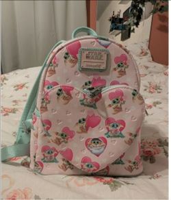 Mini backpack loungefly baby yoda valentine