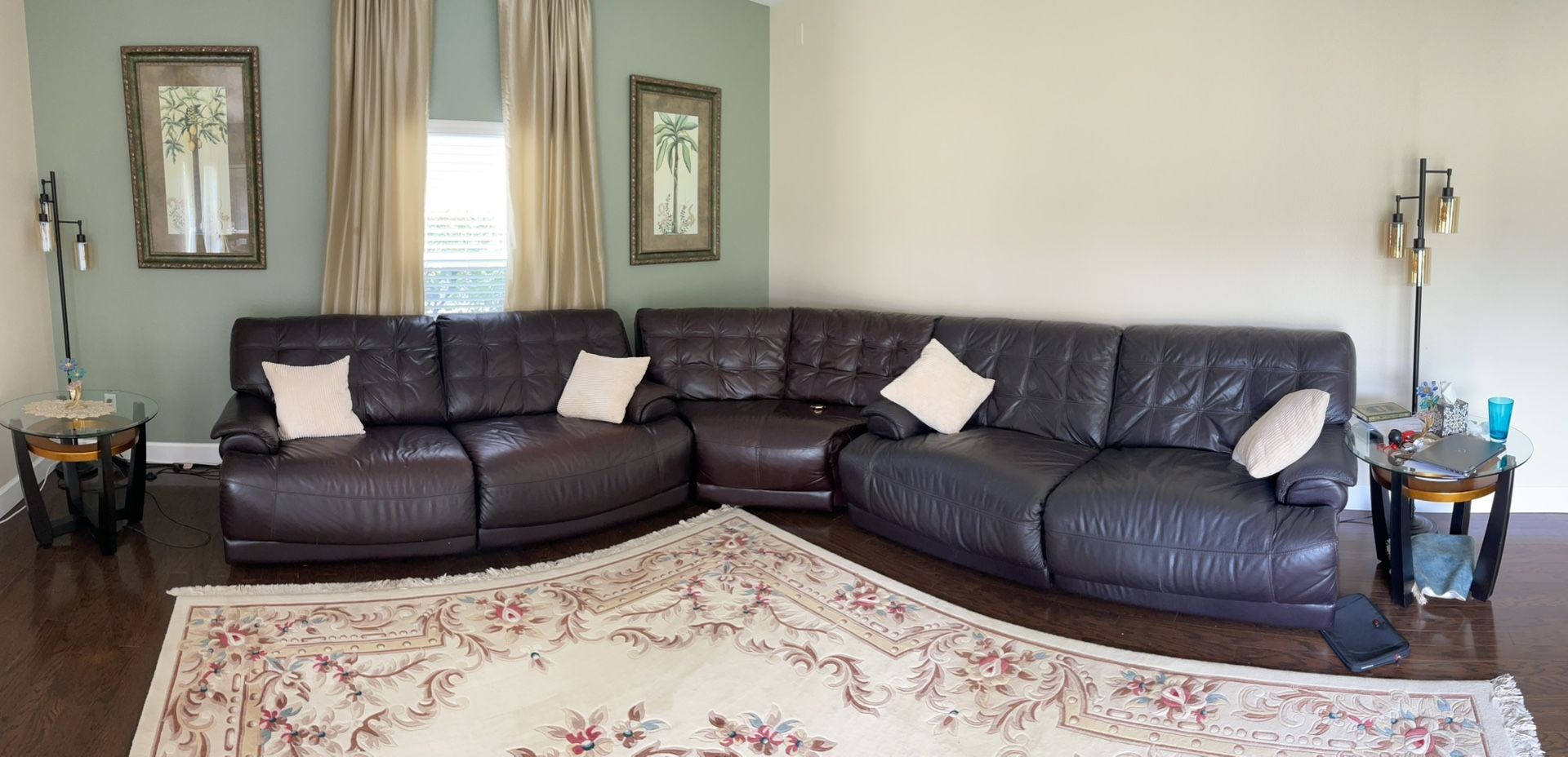 Used Reclining Sectional Leather Couch