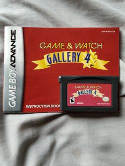 Game And Watch Gallery 4 GBA W/Instruction Booklet 