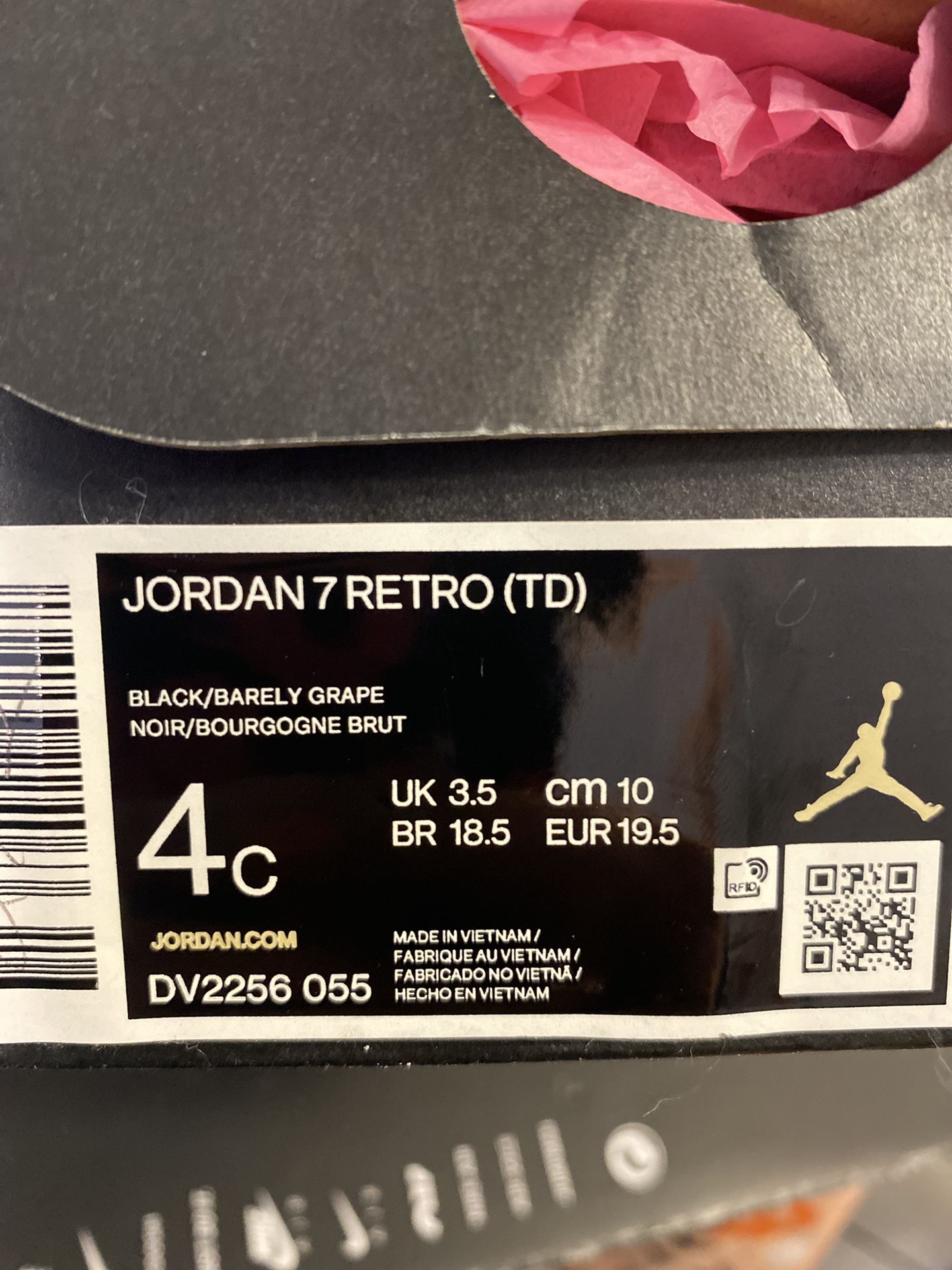 Jordan 7 Retro Toddler 4C