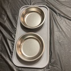Double Non Slip Stainless Steel Dog Bowl