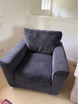 Navy Upholstered Armchair