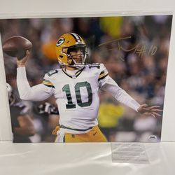 Jordan Love Green Bay Packers Signed 11x14 Photo Autographed With COA