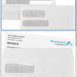 500 No. 9 Flip and Seal Double Window Security Envelopes