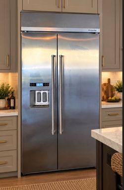 42” KitchenAid Stainless Steel Side-by-Side Refrigerator with Exterior Water & Ice Dispenser