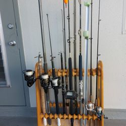 Lots Of FISHING RODS AND REELS