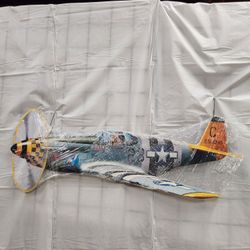Huge WWII P51 Mustang Fighter Plane Steel Metal Sign 