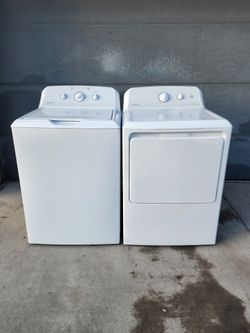 "HOTPOINT" RECENT MODEL TOPLOADER MATCHING SET WASHER & ELECTRIC DRYER ULTRA KING SIZE CAPACITY 90 DAYS OF WARRANTY & DELIVER & INSTALLATION FREE