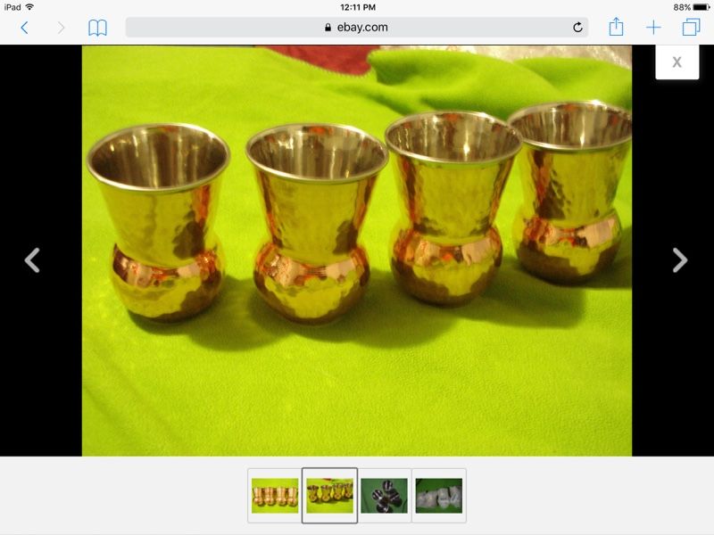 Old Dutch International 12 Oz. Hourglass Moscow Mule Mug Set of 4, brand new