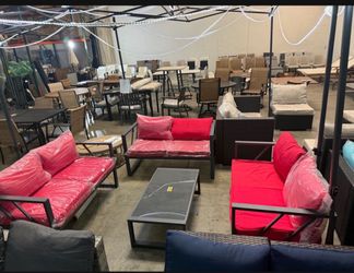 Moving Sale!! Only $395 assembled 4pcs outdoor aluminum set in Red