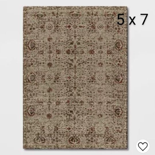 Brand New 5 X 7 Oakton Jacquard Chenille Area Rug Threshold