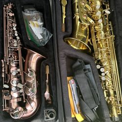 Gold and Rose Color Alto Saxophones Excellent Condition $350 Each