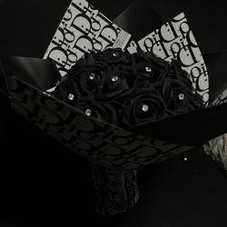 Black Glitter Bouquet 