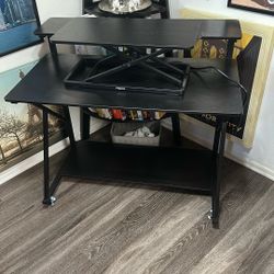 Rolling Desk And Keyboard Riser 