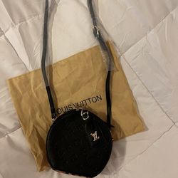 Designer Bag Cute Round Black W/ Animal Print 