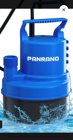 PANRANO SUBMERSIBLE WATER PUMP 1/3 HP 2000GPH WITH 16.4FT POWER CORD