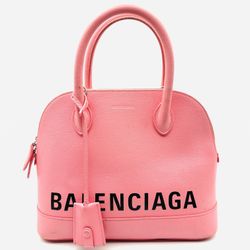 AUTHENTIC BALENCIAGA Logo Ville Bag (Medium/Pink)