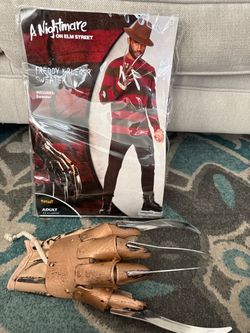 Freddy Krueger sweater & claw men’s XL spirit Halloween costume