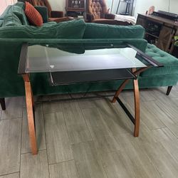 Glass Desk Mid Century Modern 