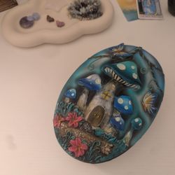 Mushroom House Trinket Box