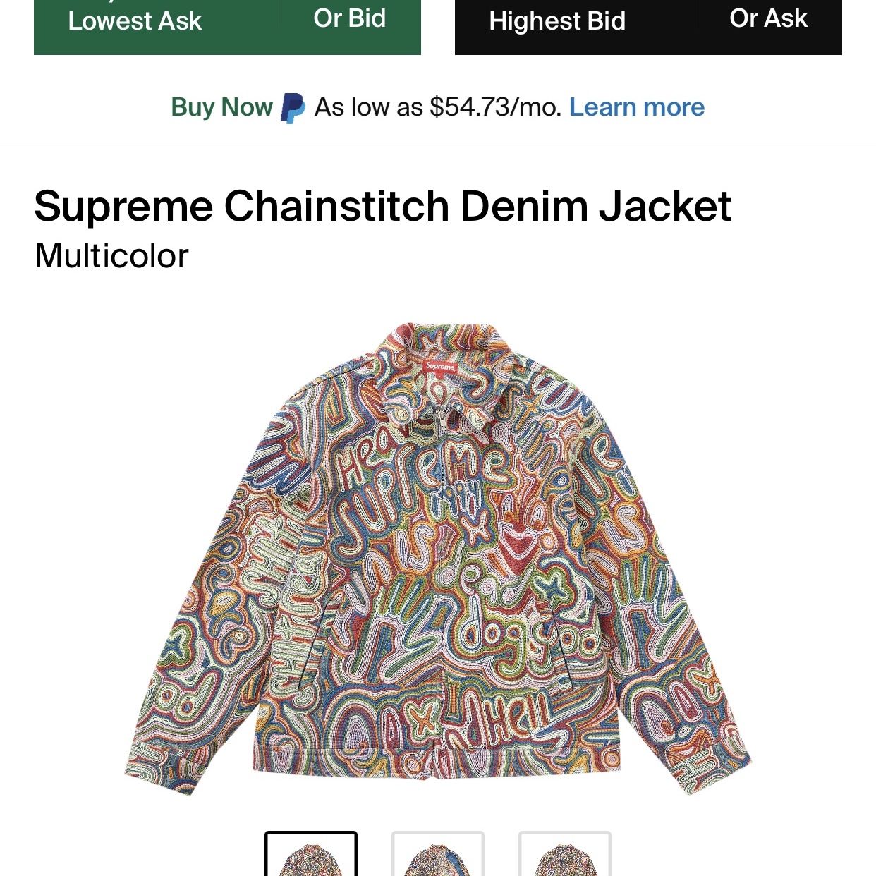 Supreme Chainstitch Denim Jacket for Sale in Atlanta, GA - OfferUp