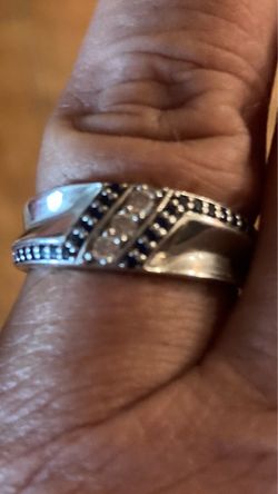 925 sterling silver ring with blue topaz