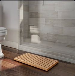NEW Bamboo Spa Bathroom Mat | Non-Slip Wood Bath Mat | 23.75” x 13.75”